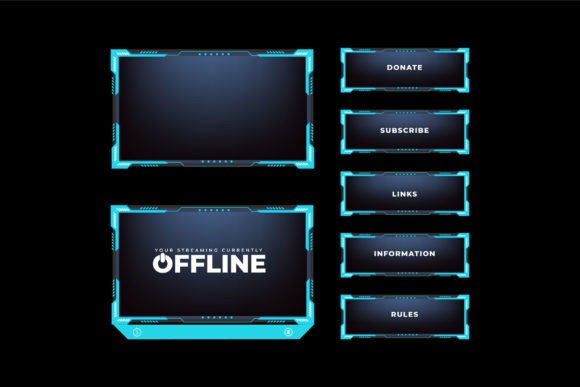 Download Live Streaming Overlay Template Vector - Live Collection