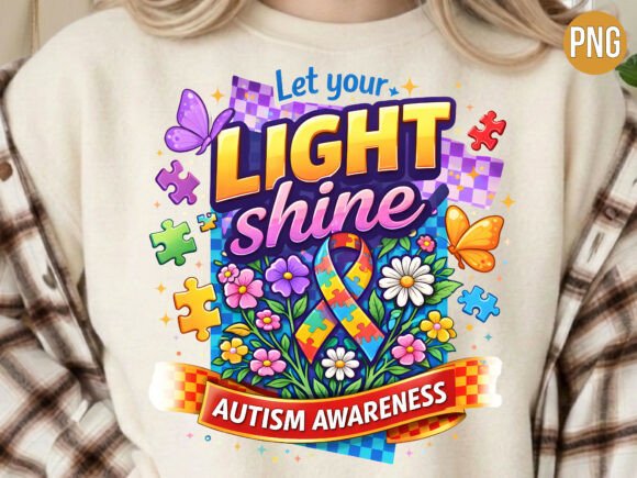 Download Let Your Light Shine Autism Ribbon PNG - Light shine Collection