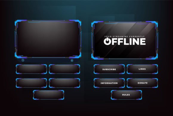 Download Live Gaming Panel Decoration Vector - Live Collection