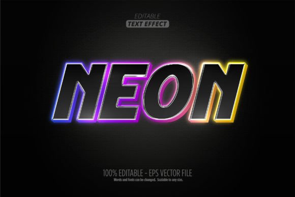 Download Neon Light Text Effect, Editable Glow - Light text Collection