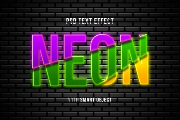Download Neon Light Text Effect Mockup - Light text Collection