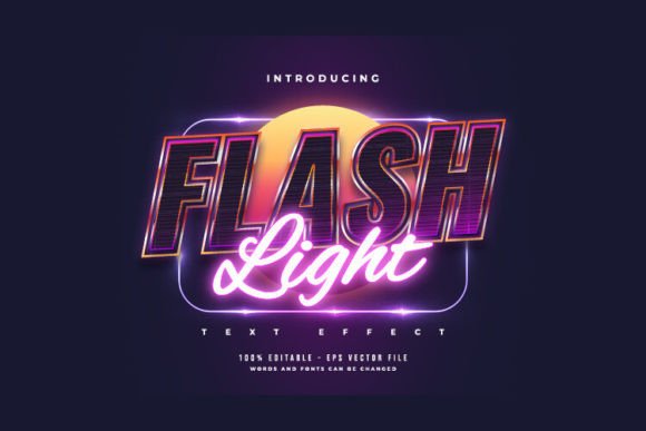 Download Flash Light Text with Neon Effect - Light text Collection