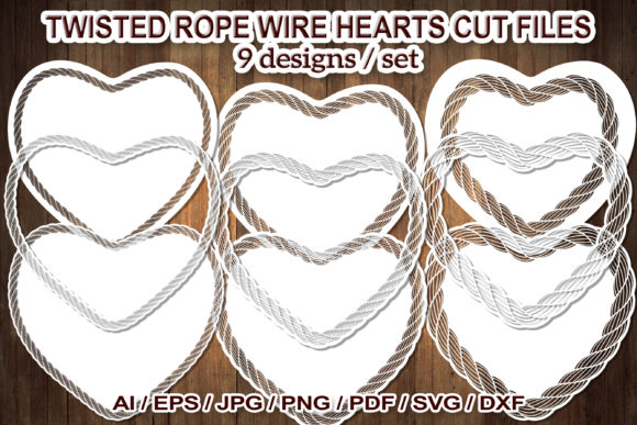 Download Twisted Rope Wire Heart SVG Cut Files - Wire Collection