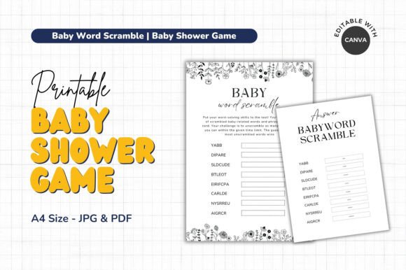 Download Baby Word Scramble | Baby Shower Game - Show Collection