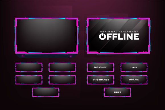 Download Live Streaming Overlay Decoration Vector - Live Collection