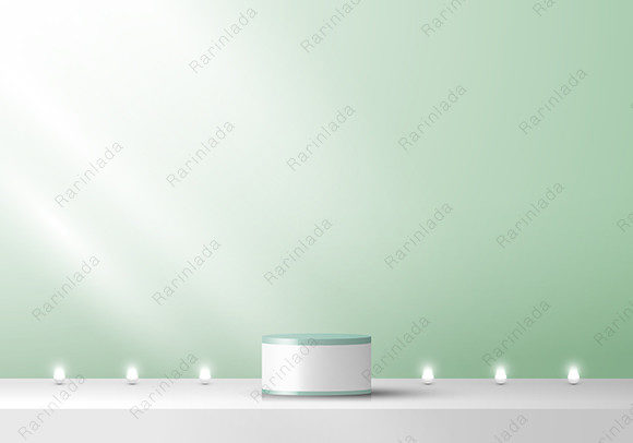 Download 3D Stage Podium Neon Light Minimal Scene - Premium Resources
