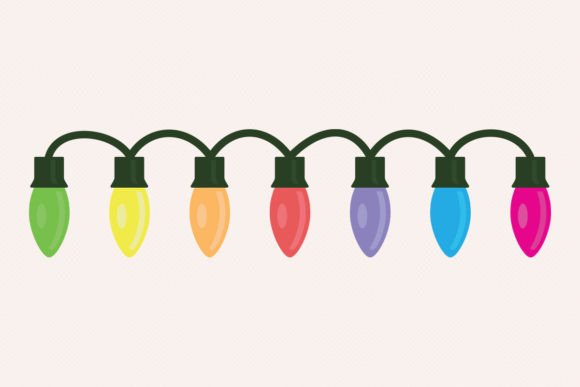 Download Colorful Christmas String Lights &amp; Wire - Premium Resources