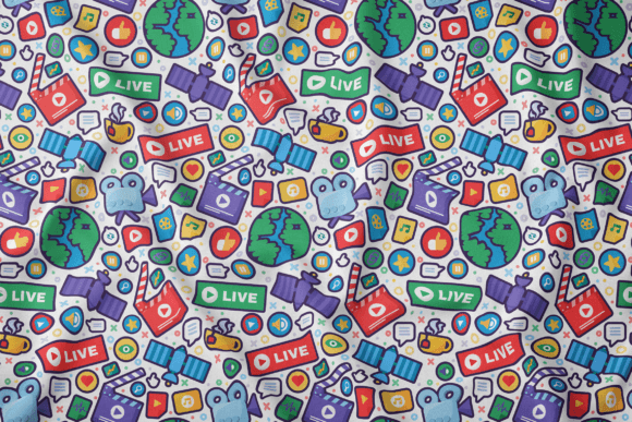 Download Live Streaming Seamless Pattern - Live Collection