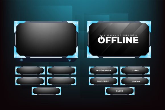 Download Live Gaming Overlay Vector Template - Live Collection